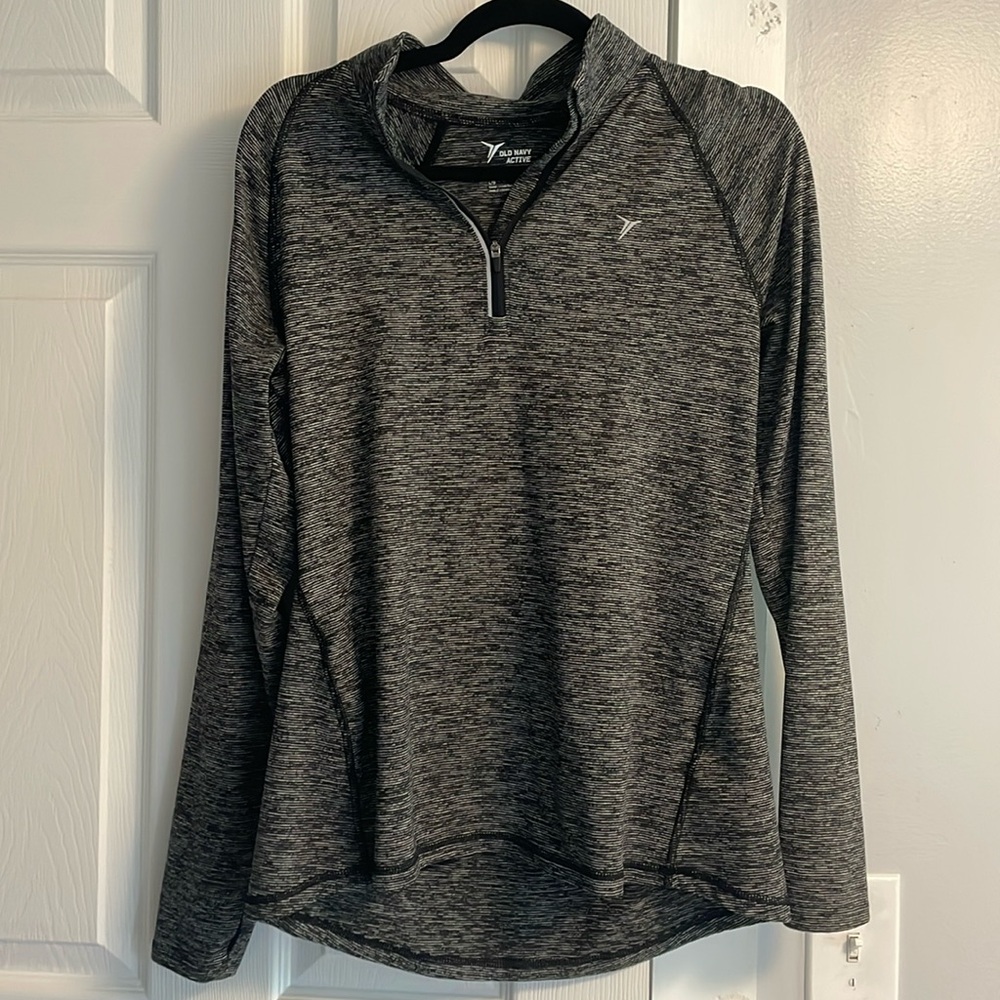 Old Navy Gray Quarter-Zip Pullover